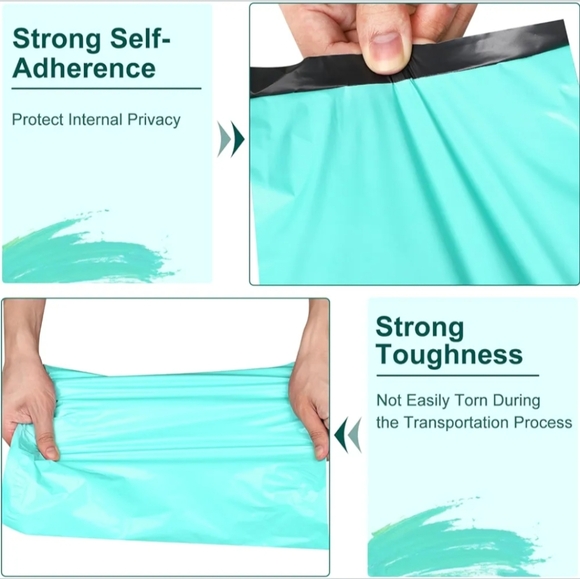 10 24X24 Poly Mailers Teal Blue - Picture 5 of 6